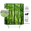 180x200 cm 3D Tree Forest Shower Curtain Hooks Mildewproof Waterproof Bathroom