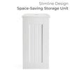 Bathroom Tidy Box Toilet Roll Cleaning Product Small Storage Unit White Christow