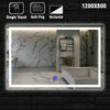 Bathroom Mirror Light up Large Wall led Mirror illuminated Heated With Bluetooth