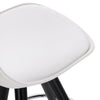 2x Barstool Breakfast stool Metal+leather Counter Bar Chair Faux Bar Stool WHITE