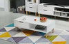 Modern Minimalism Storage Coffee Table Wooden Living Reception Room w/ Drawer