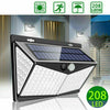 4X Solar Powered 108LED PIR Motion Sensor Security Garden Outdoor Wall Light
