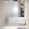 3D Plastic Shower Curtain Liner 180x180cm Bathroom Curtains with 12 Free Hooks