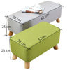Linen Fabric Footstool Foot Rest Stool Pouffe Ottoman Seat Living Room Furniture