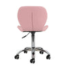 Cushioned Computer Desk Office Chair Chrome Legs Lift Swivel Small Adjustable