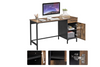 Industrial Computer Desk Large Rustic Furniture Vintage Writing Table 1 Cabinet