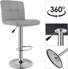 2 x Bar Stools Kitchen Breakfast Chairs with Swivel Gas Lift Adjustable Height