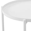 Coffee Table Folding Side Table Round Metal Tray Top Portable Table Night Stand