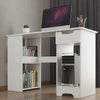Computer Desk Office WhiteTable Workstation Study PC Furniture Drawer Bookcase H