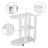 Side Table End Table Coffee Tray with Shelf Book Stand Home Living Room White BN