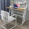 White Folding Computer Desk,Study Writing Table 2 Tier Shelf Storage Home Office