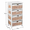 Maize Baskets Unit White 4 Drawer Storage Cabinet Organiser New By Home Discount