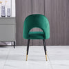 2 4 6 Dining Chairs Velvet Padded Seat Metal Legs Kitchen Dining Room