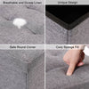 Folding Ottoman Storage Box Pouffe Seat Stool Home Chair Footstool Storage Bench