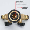 3/4'' 2-Way Double Garden Brass Tap Water Hose Pipe Splitter Adapter Connector