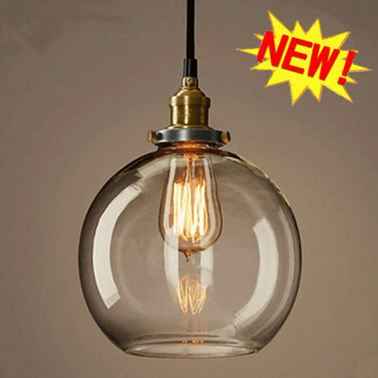 Retro Modern Vintage Glass Ceiling Pendant Industrial Light Shade Chandelier UK