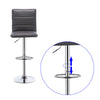 1xBar Stool bar chairs lounge chair leather+ Metall with Backrest gray pink