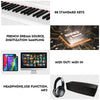 ♬ White Mustar Digital Piano 88 Semi Weighted Keys 3 pedals Wooden Stand LCD