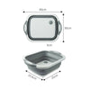 4 IN 1 Kitchen Foldable Cutting Board Sinks Drain Basket Chopping Boards Durable