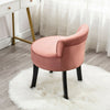 Retro Pink Occasional Hallway Bedroom Living Room Accent Dressing Chair Fabric