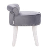 Bedroom Dressing Table Stool Velvet Upholstered Low Back Dining Chair Guest Seat