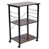 Kitchen Trolley Cart 3 Tiers Storage Rack Trolley Wheels Shelf Serving Vintage