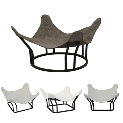 Elevated Fabric Pet Dog Cat Sleeping Hammock Bed Home Camping Cot Metal Frame