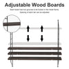 Industrial 3-Tier Shelving Wall Mounted Rustic Hanging Floating Wood Book Shelf
