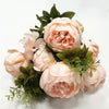 13 Heads Silk Peony Artificial Flowers Peony Wedding Bouquet Home Party Decor