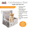 Super Soft Faux Fur Cat Radiator Heater Hanging Pet Bed Warm Cosy Hammock - Grey