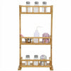 Bamboo Wooden Refrigerator Rack Wall Hanging Shelf Kitchen Storage Free Standing