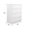 Modern White Bedside Table Cabinet 4 Chest of Drawers Storage Nightstand Bedroom