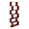 Wood Bookcase Bookshelf S Shape 6 Tier Shelves Free Shelving Storage White Unit