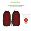 2 Piece Cotton Car Seat Heated Cushion Protector Cover Adjustable Temperature UK
