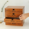 1 PCS Wooden Storage Box Wood Drawer Jewelry Cosmetics Home Desktop Organizer UK