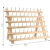 Wooden Thread Rack 60 Spools Holder Stand Sewing Embroidery Spool Cone Organizer