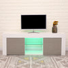 130cm TV Stand Sideboard Unit with LED Light Matt Body&Highgloss Front