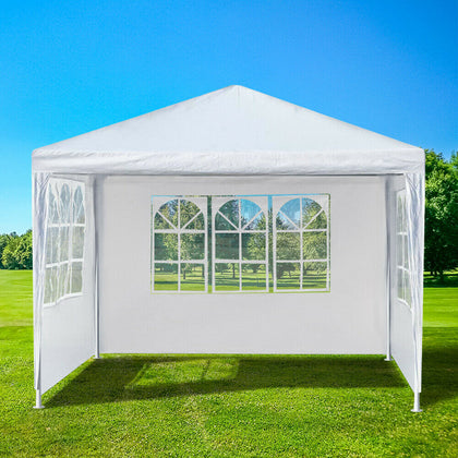 3x3m Party Tent Marquee Gazebo Garden Patio Wedding Canopy Waterproof Heavy Duty