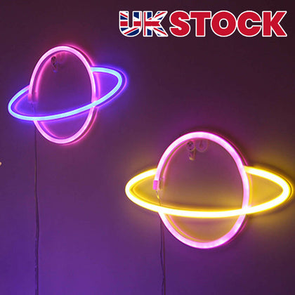 LED Neon Sign Lamp Universe Panel Wall Light Home Party Room Bar Decoration UK