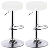 1x Bar Stool bar chairs lounge chair leather+ Metall with armrests White