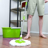 360 Spin Floor Mop & Bucket Set With 2 Mop Heads Floor Cleaner Cleaning Rotating
