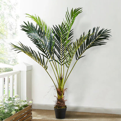 120cm Artificial Palm Tree with Pot Realistic Fake Tropical Plant Indoor Outdoor