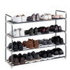 4-Tier Shoe Rack Metal Storage Shelves Hold up to 20 Pairs of Shoes Grey LSA14G