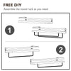 2Pcs Corner Wall Shelves Industrial Style Metal Wood Shelving Shelf Storage Hook
