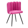 Modern Home Dining Chairs Soft Velvet Petal Backrest Dresser Chair Grey / Pink