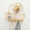 Wall-Mount Floating Wall Shelves Hanging Storage Display Golden Home Office Déco