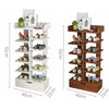 7 Tier Shoe Rack Storage Shelf Unit Shoe Cabinet Organiser Footwear Wooden