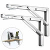 2pcs Folding Shelf Brackets, Heavy Duty, Stainless Steel Foldable Table Hinge UK