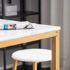 Practical Bar Table Tound Bar Stool Dining Table and 2 Chairs Set Home Kitchen