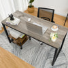 HOOBRO Computer Desk Large Office Desk 140cm Study Writing Desk PC Table Greige